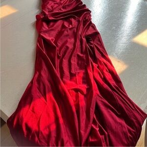 Windsor Scarlet Satin Maxi Dress
